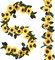 Sunflower Garlands Decor-2 Pack 7.5ft/Pcs Artificial Sunflower Vines Silk